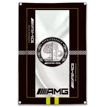Vertical Shop Flags – Long & Narrow Banners Featuring Top Wrapping, PPF, and Detailing Brands for Professional Decor